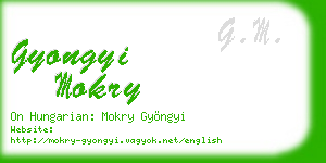 gyongyi mokry business card